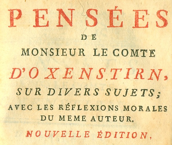 El Conde de Oxenstiern, a quien llamaron el Montaigne del Septentrión