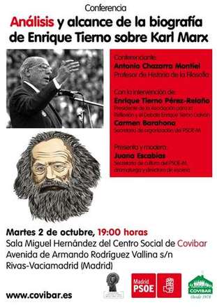 Homenaje a Karl Marx y Tierno Galván en Rivas