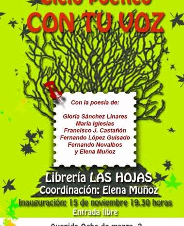 Comienza en Rivas el nuevo ciclo de poesía ‘Con tu voz’