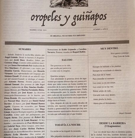 Se presenta el número 4 de la revista ‘Oropeles y Guiñapos’ en Madrid