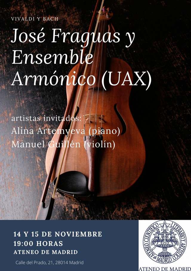 Concierto Vivaldi y Bach de José Fraguas y Ensemble Armónico (UAX)