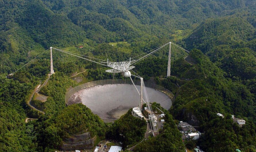 El Radiotelescopio de Arecibo destruido
