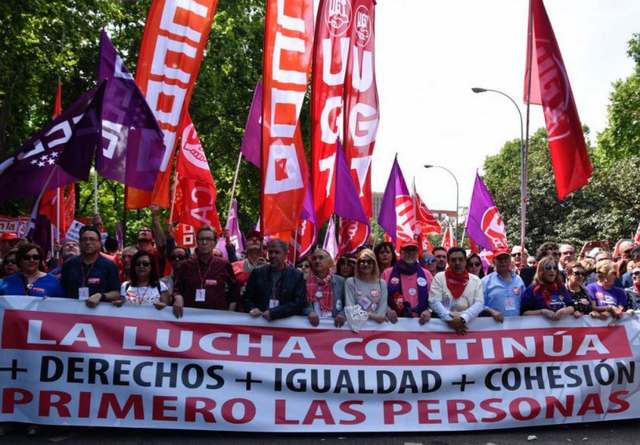 Manifiesto unitario del Mundo del Trabajo de la Comunidad de Madrid por el voto a la izquierda