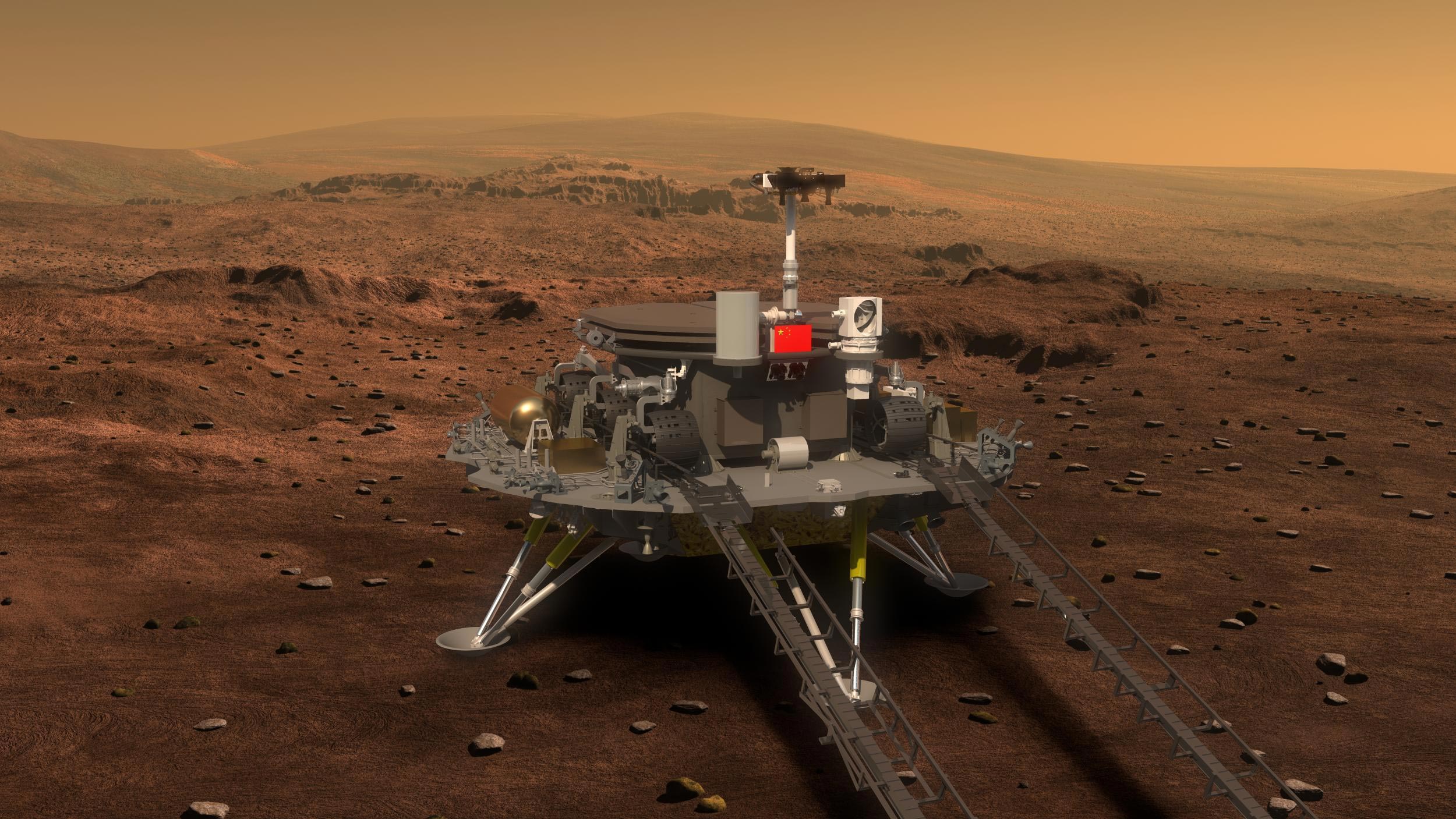 China en Marte: el rover Zhurong desciende hoy a la superficie