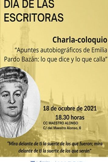 Conferencia de Antonio Chazarra sobre Emilia Pardo Bazán en el C.C. Maestro Alonso de Madrid