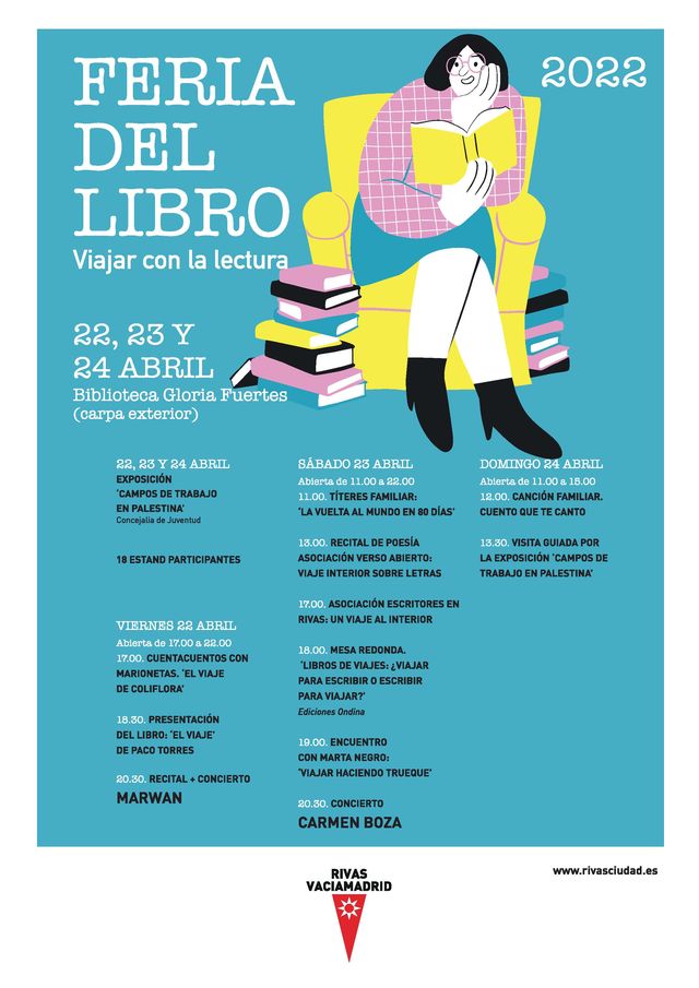 Feria del Libro de Rivas, desde el viernes 22 al domingo 24 de abril.