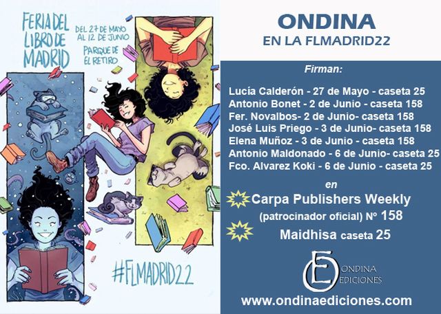 Ondina Ediciones en la Feria del Libro de Madrid 2022