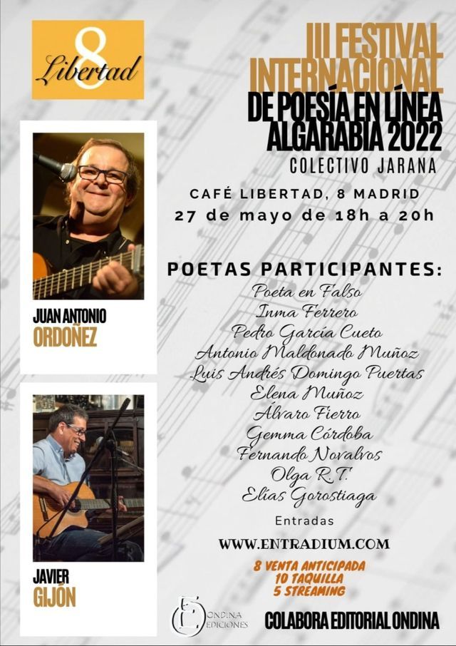 III Festival Internacional de poesía en línea Algarabía 2022, próximos 25, 26 y 27 de mayo