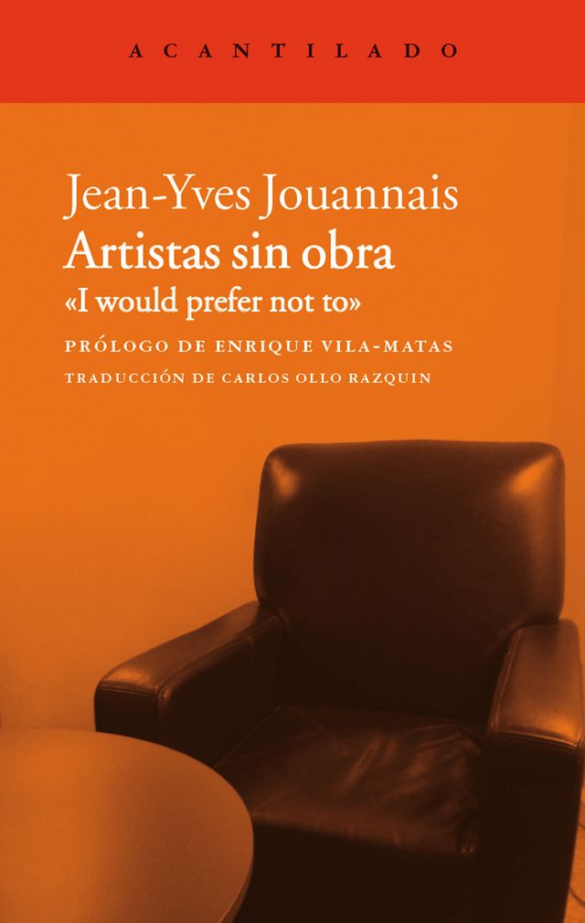 ‘Artistas sin obra’ de Jean-Yves Jouannais