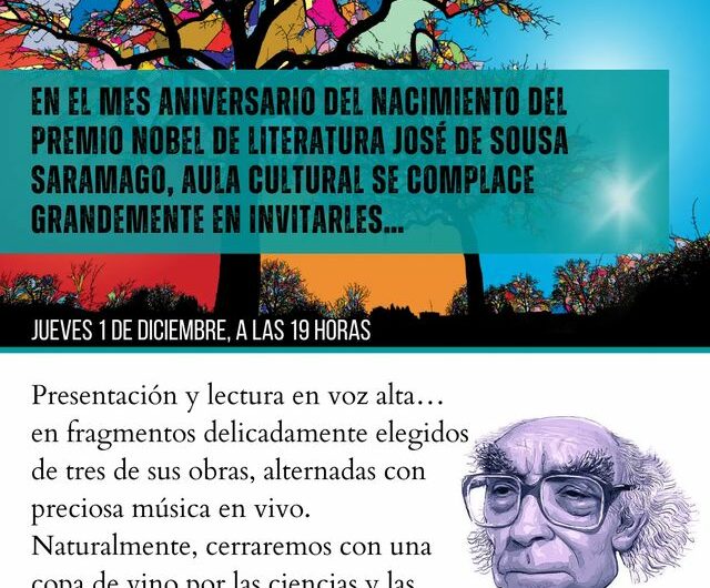 Hoy jueves 1 de diciembre, ‘Lectura en voz alta’ de la obra de Saramago en la Asociación Ciudad de los Ángeles de Madrid