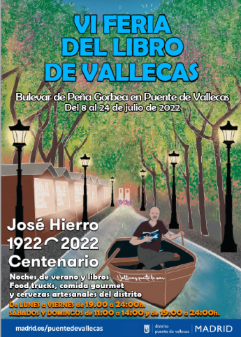 LLega la VI Feria del Libro de Puente de Vallecas. Del 8 al 24 de julio en el Bulevar de Peña Gorbea