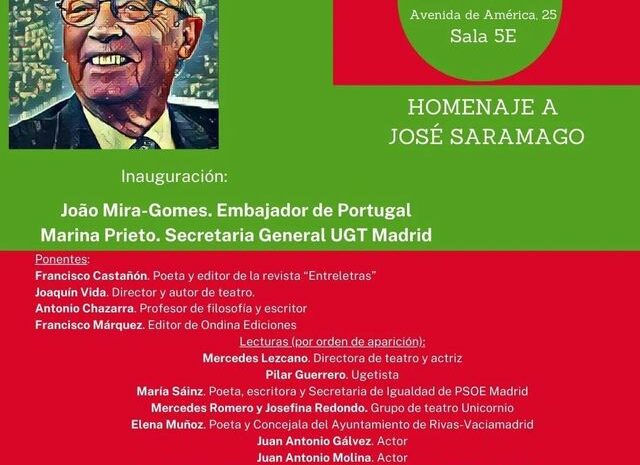 Homenaje a José Saramago en la Fundación Progreso y Cultura. Próximo 2 de Marzo