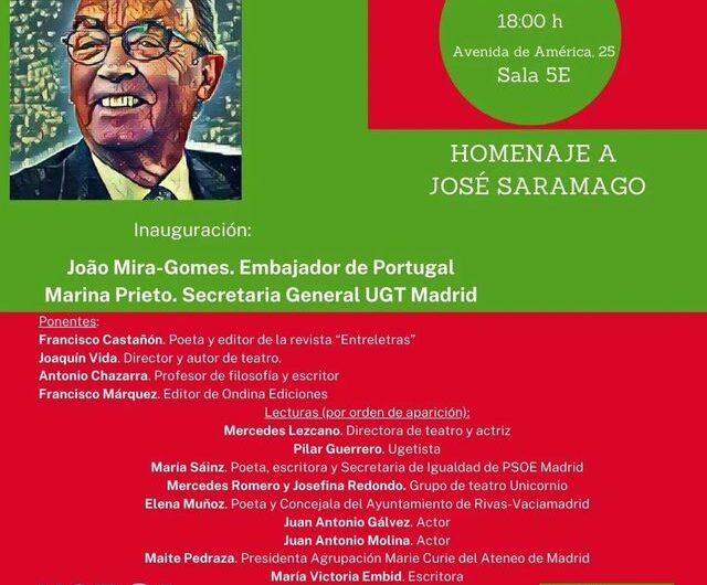 Homenaje a José Saramago en la Fundación Progreso y Cultura. Próximo 2 de Marzo