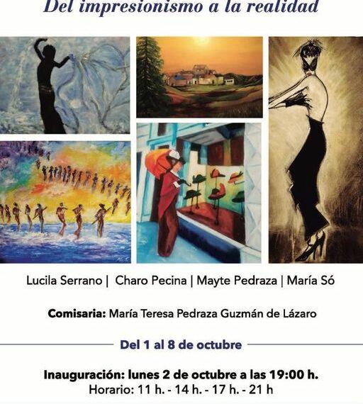 Exposición ‘Del Impresionismo a la realidad’, de Lucila Serrano, Charo Pecina, Mayte Pedraza y María So. Del 1 al 8 de octubre en el Ateneo de Madrid