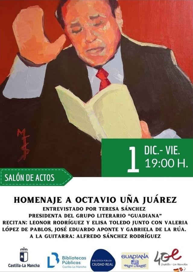 Homenaje a Octavio Uña Juárez. Biblioteca Pública del Estado de Ciudad Real. 1 de diciembre