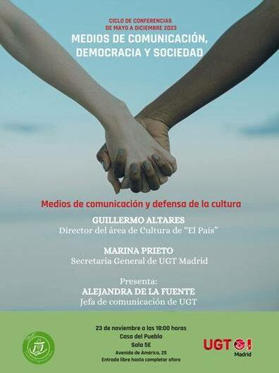 Conferencia-coloquio sobre “Medios de Comunicación y defensa de la cultura” en Progreso y Cultura. 23 de noviembre