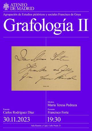 “La grafología, II parte: herramienta para la autentificación de obras inéditas de grandes artistas”. 30 de noviembre en el Ateneo de Madrid