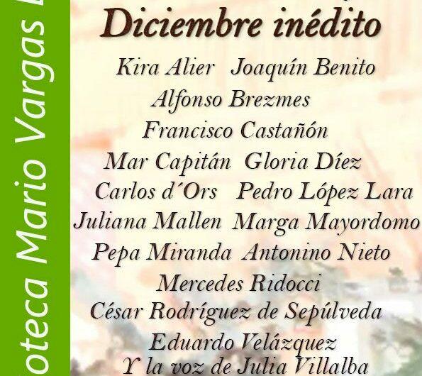 La Tertulia poética ‘El Escribidor’ cierra el año con un recital colectivo en el que intervendrán 16 poetas. 14 de diciembre en la Biblioteca Municipal Vargas Llosa de Madrid