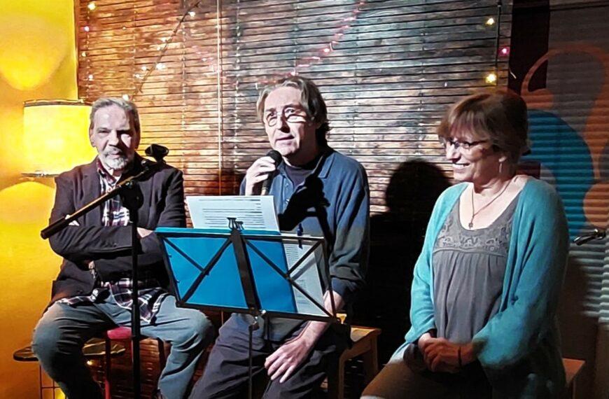 Recital poético de Eugenio Rivera, Pepe Molina y Elda Hidalgo en Arganda. 23 de febrero