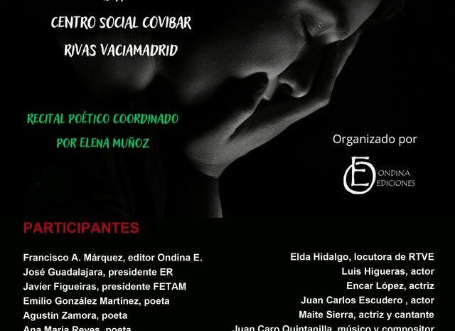 Recital poético a beneficio de Médicos sin fronteras. 19 de febrero en Rivas Vaciamadrid.