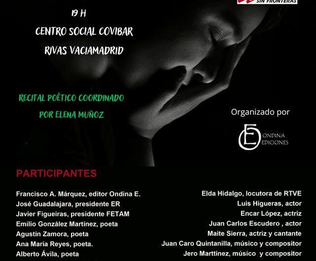 Recital poético a beneficio de Médicos sin fronteras. 19 de febrero en Rivas Vaciamadrid.