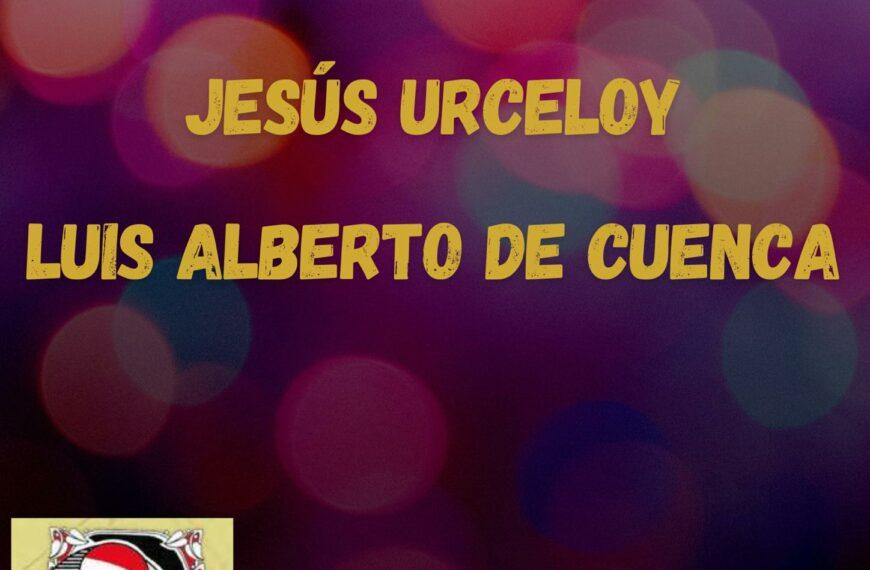 Luis Alberto de Cuenca y Jesús Urceloy en el Cafetín Croché.14 de marzo