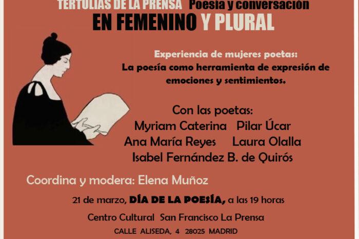 Tertulia ‘En femenino y plural’. Madrid, 21 de marzo