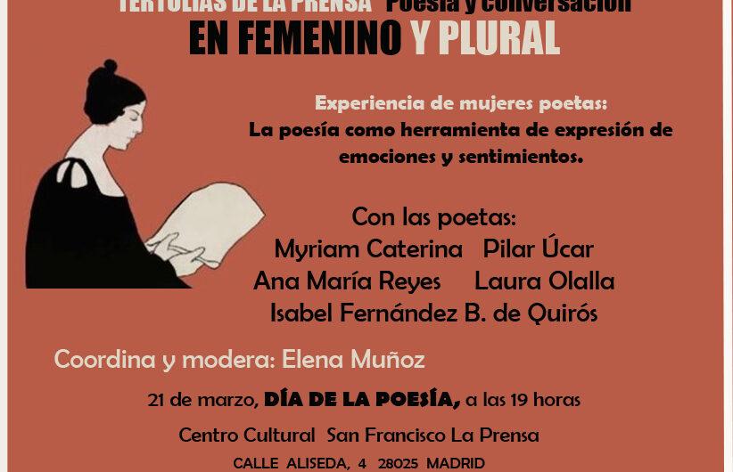 Tertulia ‘En femenino y plural’. Madrid, 21 de marzo