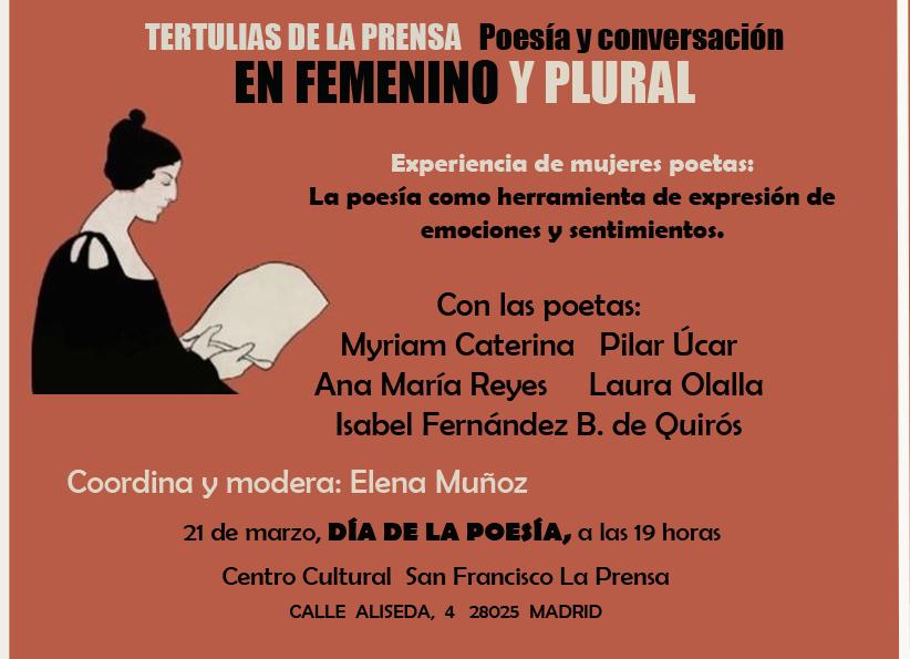 Tertulia ‘En femenino y plural’. Madrid, 21 de marzo
