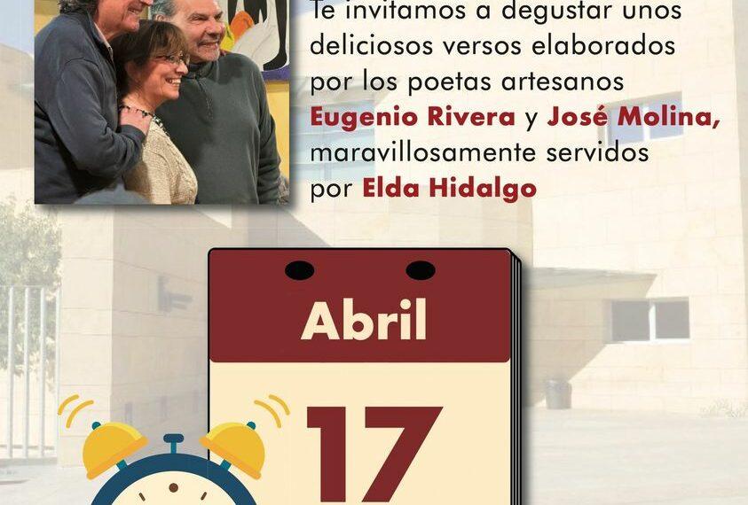 Recital poético de José Molina, Eugenio Rivera y Elda Hidalgo. 17 de abril