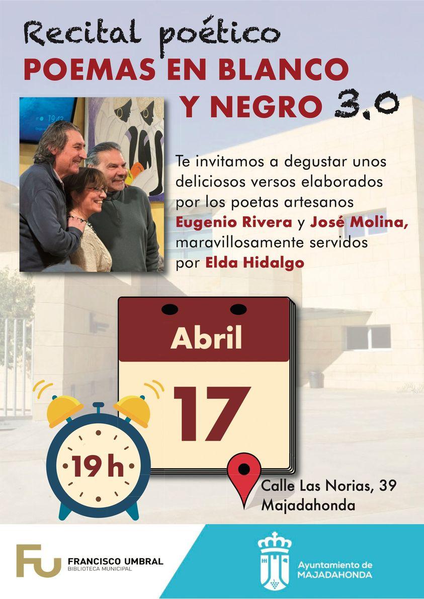 Recital poético de José Molina, Eugenio Rivera y Elda Hidalgo. 17 de abril