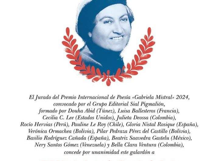Premio Internacional de Poesía “Gabriela Mistral” 2024