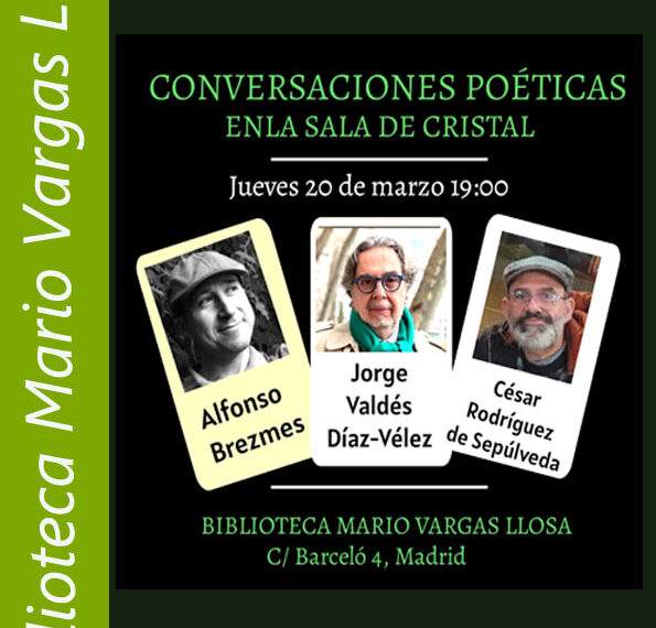 Tres poetas para unas vísperas en la Tertulia ‘El Escribidor’. Madrid, 20 de marzo