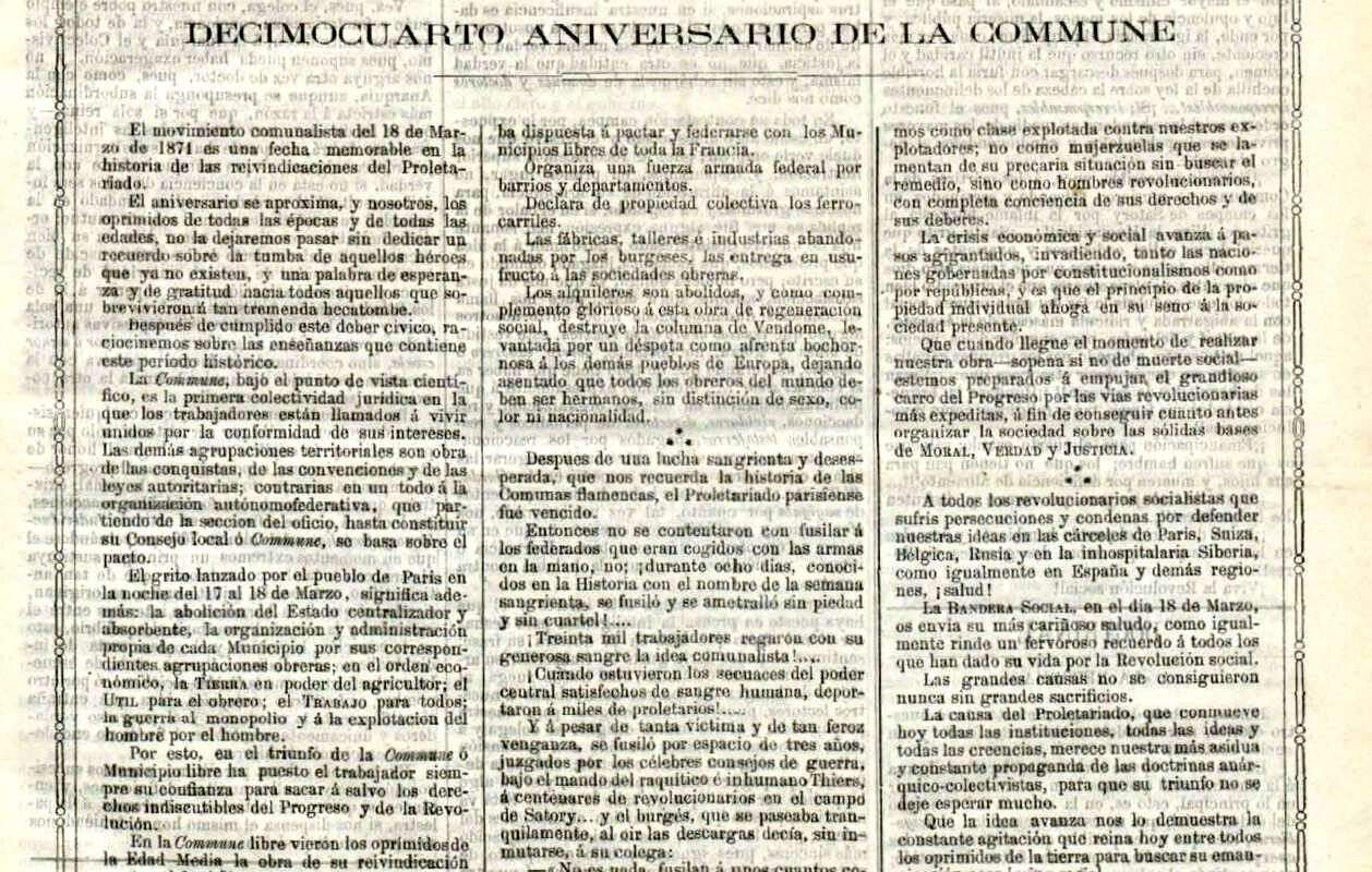 Principios anarquistas y colectivistas (Siglo XIX)
