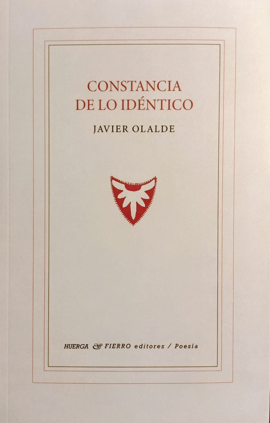 Presentación del poemario ‘Constancia de lo idéntico’, de Javier Olalde. Madrid, 19 de diciembre