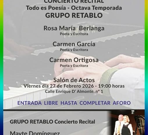 Concierto-recital del Grupo Retablo. Madrid, 27 de febrero
