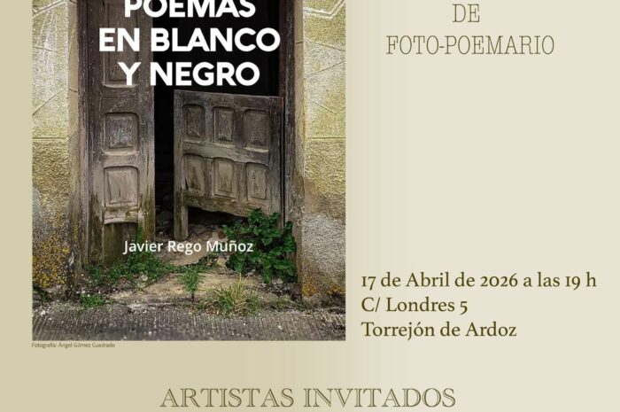 Javier Rego presenta ‘Poemas en Blanco y Negro’. Torrejón de Ardoz, 17 de abril