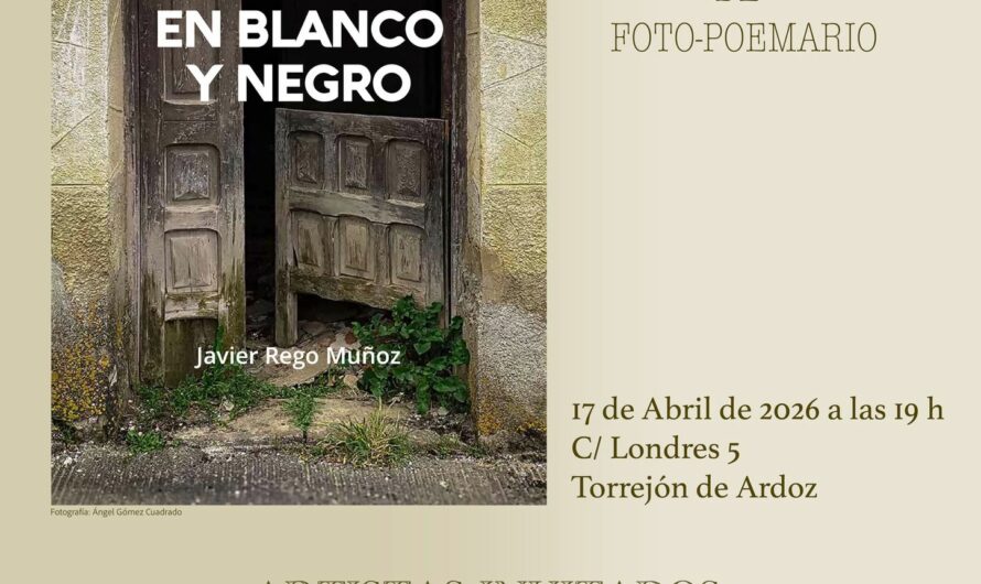 Javier Rego presenta ‘Poemas en Blanco y Negro’. Torrejón de Ardoz, 17 de abril