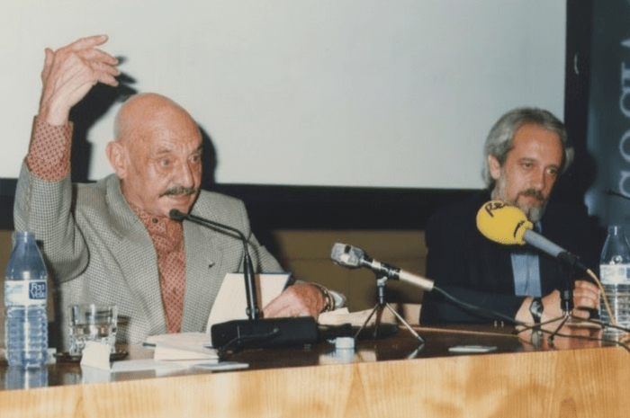 Conferencia-recital sobre José Hierro con Enrique Gracia Trinidad y Soledad Serrano Fabre. San Lorenzo de El Escorial, 14 de abril