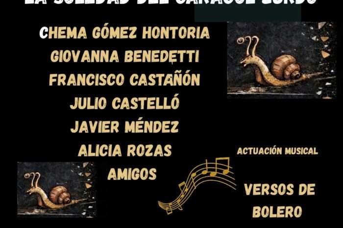 El poeta Chema Gómez Hontoria “despide” a su “caracol zurdo” en el Cafetín Croché de San Lorenzo del Escorial