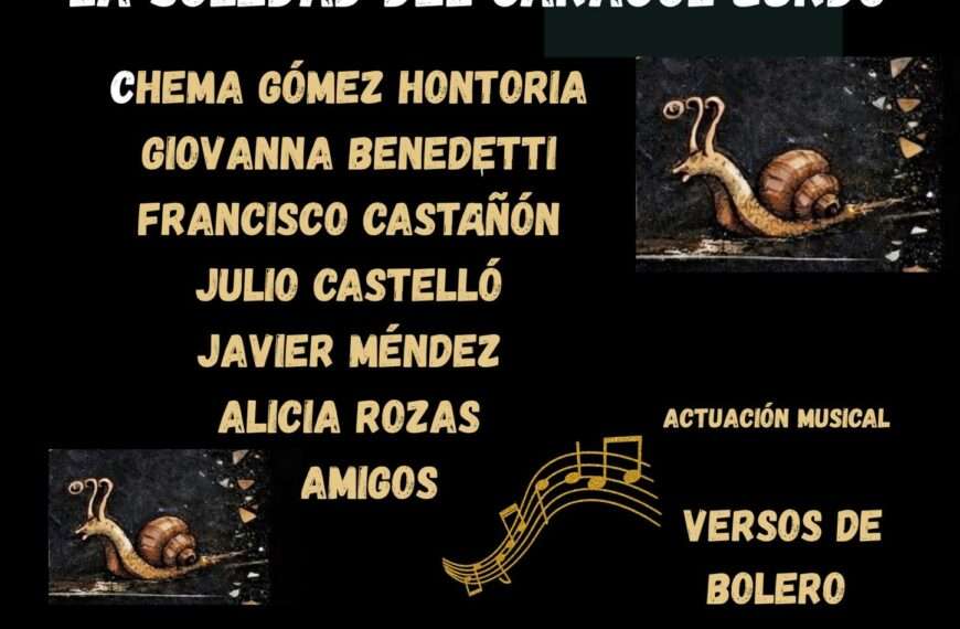 El poeta Chema Gómez Hontoria “despide” a su “caracol zurdo” en el Cafetín Croché de San Lorenzo del Escorial