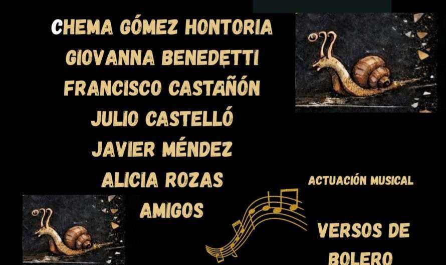 El poeta Chema Gómez Hontoria “despide” a su “caracol zurdo” en el Cafetín Croché de San Lorenzo del Escorial