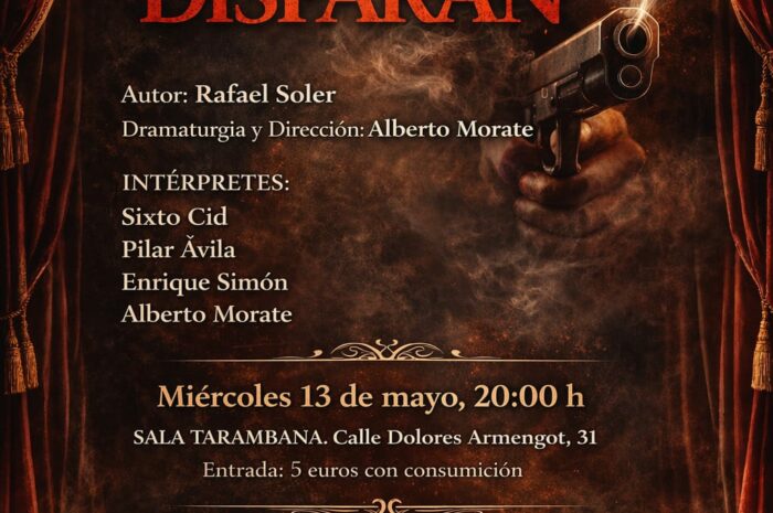 La Sala Tarambana presenta la lectura dramatizada de «No eres nadie hasta que te disparan» de Rafael Soler. Madrid, 13 de mayo