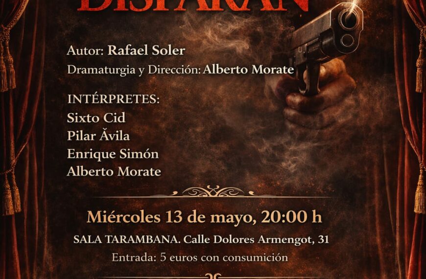 La Sala Tarambana presenta la lectura dramatizada de «No eres nadie hasta que te disparan» de Rafael Soler. Madrid, 13 de mayo