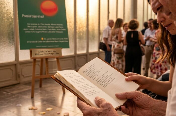 La Tertulia «El Escribidor» celebra la llegada del verano con «Poesía bajo el sol» en la Biblioteca Mario Vargas Llosa