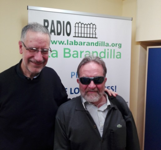 Foto Francisco Forte con un invitado en la radio